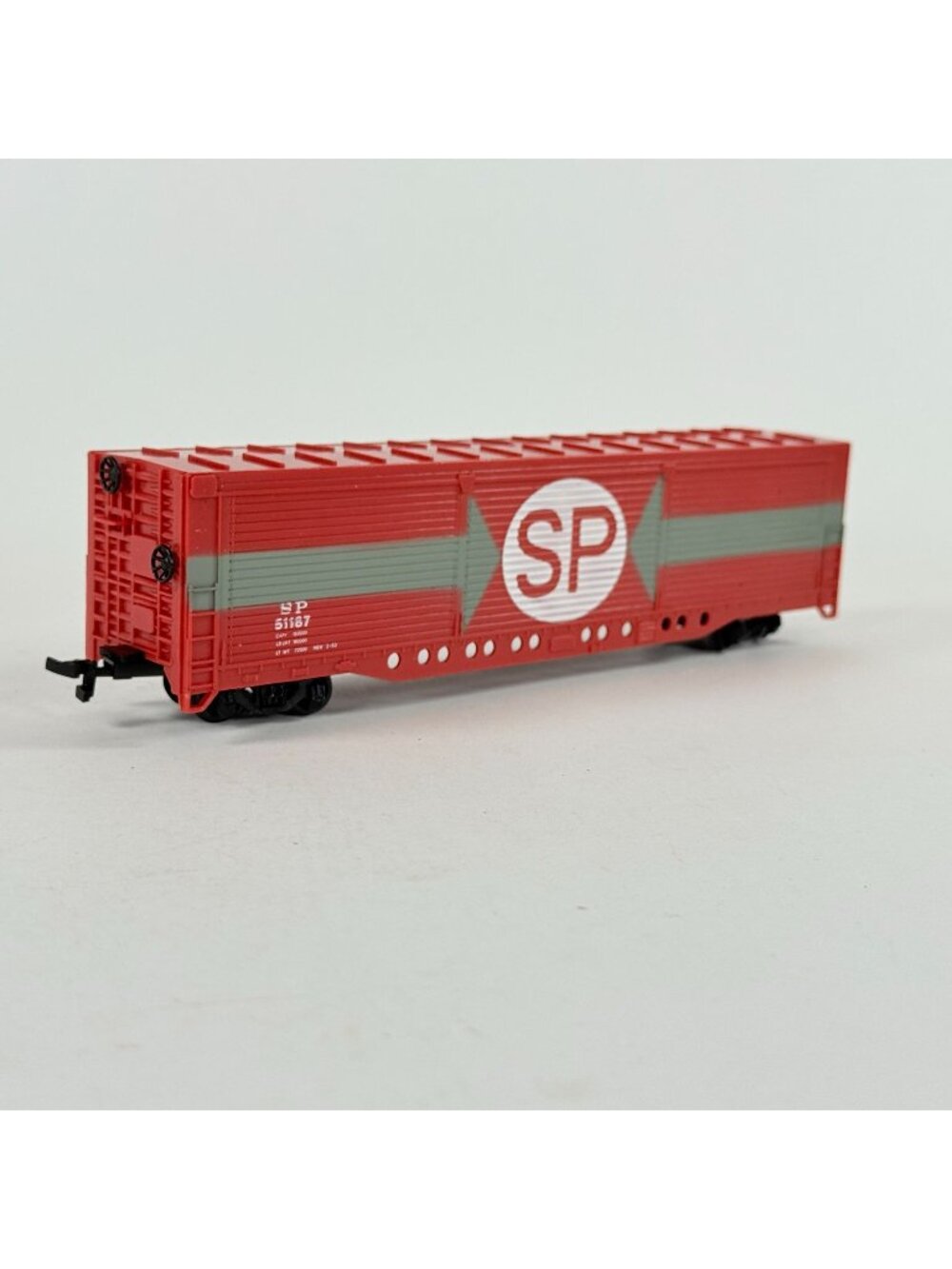 Vintage Bachmann HO Southern Pacific SP 51187 Boxcar Red Green Model Train Car